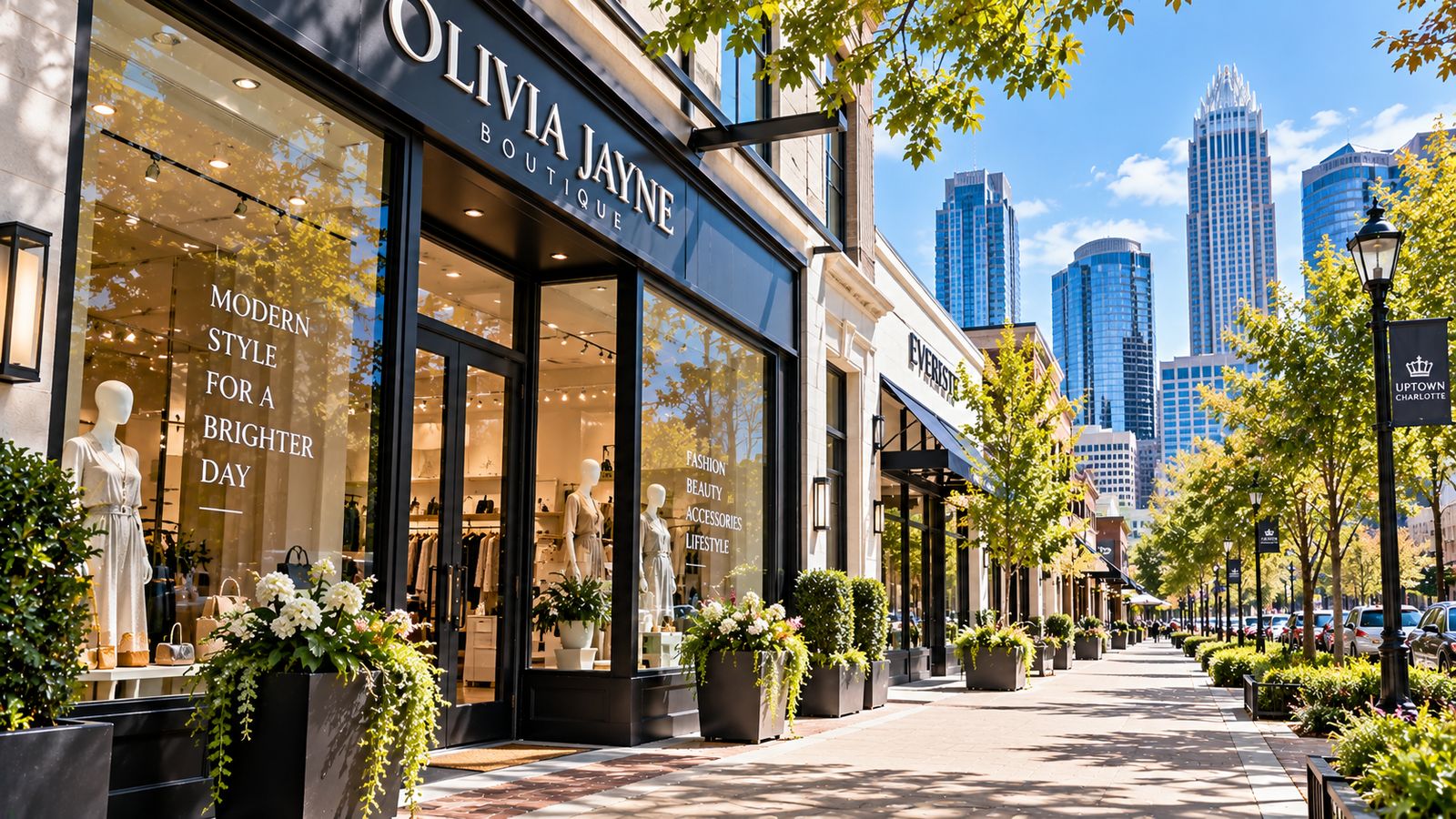 Graphic installation in Charlotte, North Carolina: storefront and window graphics by NGI