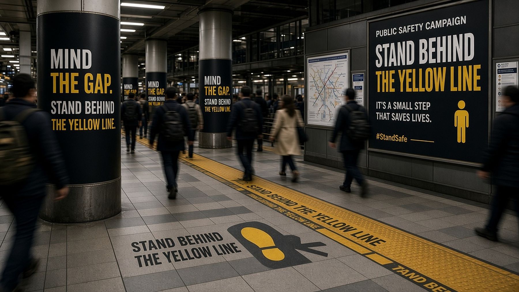 Transit station campaign takeover